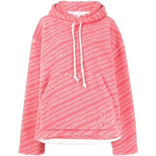 Rosa Relaxed Fit Sweatshirt , Damen, Größe: 2XS - JW Anderson - Modalova