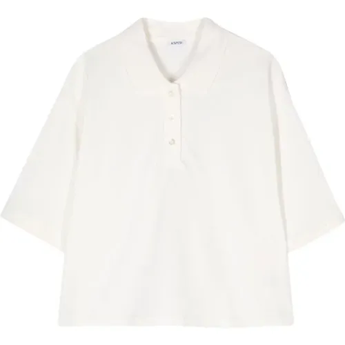 Polo Shirt 85071 Bianco , female, Sizes: S, XS - Aspesi - Modalova