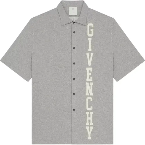 Graues Fleece Hemd Klassischer Kragen , Herren, Größe: L - Givenchy - Modalova