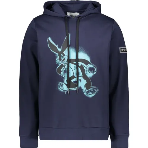 Maxi Print Hoodie , Herren, Größe: S - Iceberg - Modalova