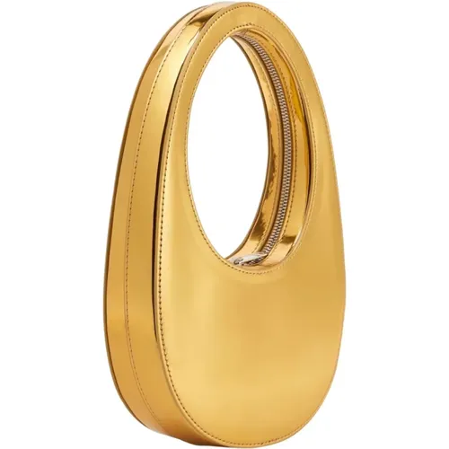 Contemporary Oval Metallic Gold Swipe Bag , female, Sizes: ONE SIZE - Coperni - Modalova