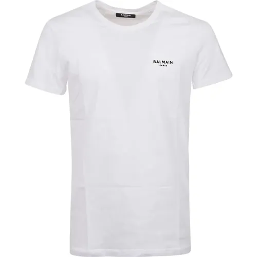 Flock T-Shirt - Classic FIT , male, Sizes: 2XL, S, L, M - Balmain - Modalova