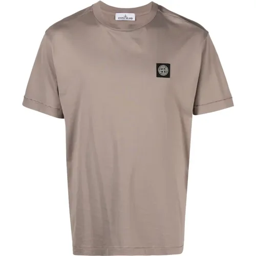 Dove Grey T-shirts and Polos , male, Sizes: 2XL, XL, S, M, L - Stone Island - Modalova