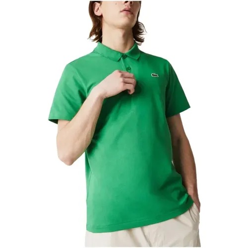 Grünes Baumwoll-Polo-Shirt , Herren, Größe: S - Lacoste - Modalova
