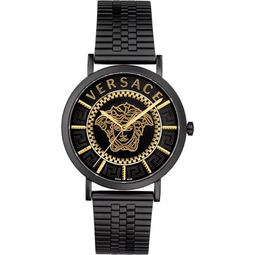 V-Essential Stainless Steel Watch , male, Sizes: ONE SIZE - Versace - Modalova