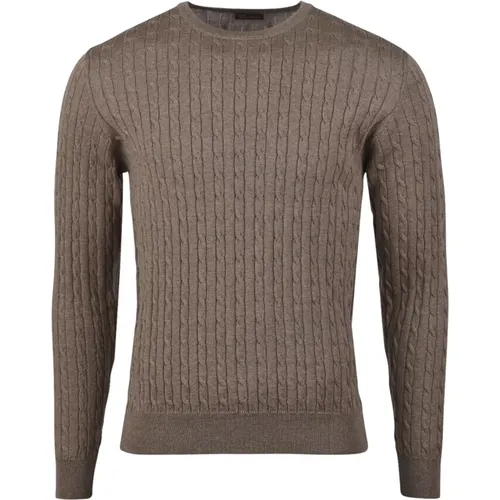 Merino Wool Cable Knit Sweater , male, Sizes: 3XL - Stenströms - Modalova