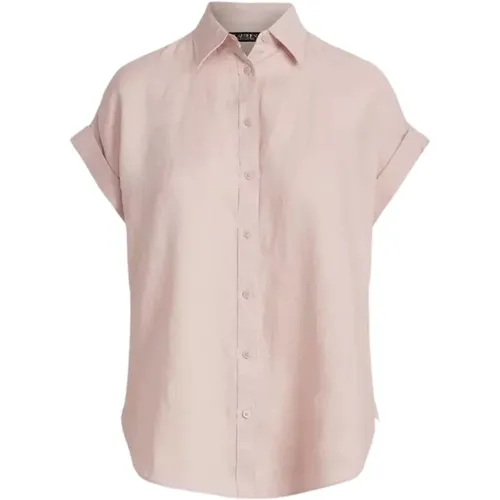 Relaxed Fit Linen Shirt , female, Sizes: L, M - Ralph Lauren - Modalova