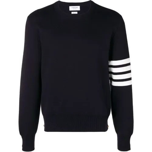 Blauer Pullover 4-Bar Milano Stitch Jumper - Thom Browne - Modalova