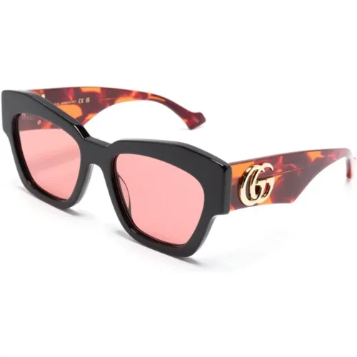 Schwarze Sonnenbrille mit Zubehör - Gucci - Modalova