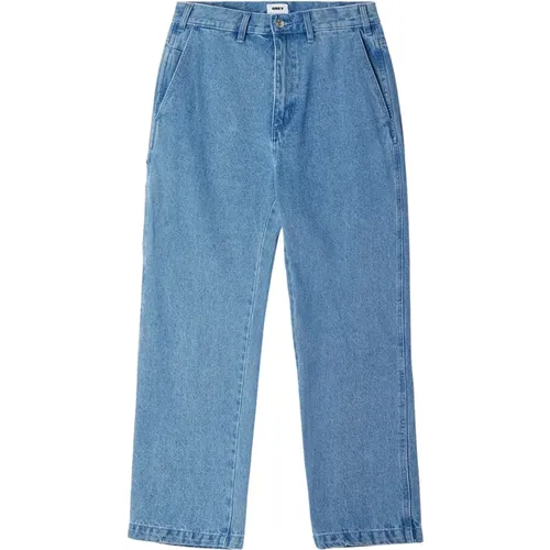 Carpenter Denim Jeans mit lockerer Passform , Herren, Größe: W27 - Obey - Modalova