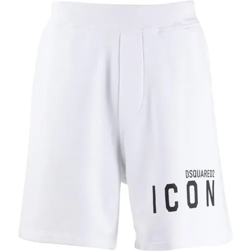 Baumwoll-Logo-Bermuda-Shorts , Herren, Größe: M - Dsquared2 - Modalova