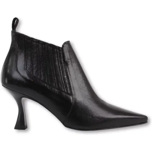 Stilvolle Schwarze Stiefelette Metallic Option , Damen, Größe: 37 EU - Zinda - Modalova