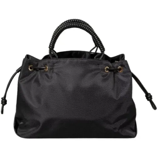 Horseback Shopping Bag - Large Size, Dark , female, Sizes: ONE SIZE - Borbonese - Modalova