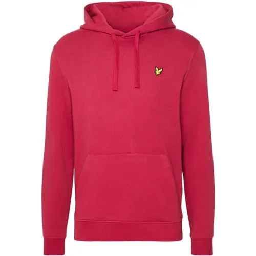 Roter Gebürsteter Kapuzen-Sweatshirt - Lyle & Scott - Modalova