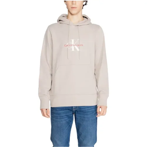 Distressed Monologo Sweatshirt Herbst/Winter Kollektion , Herren, Größe: 2XL - Calvin Klein - Modalova