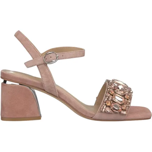 Rhinestone Banded Sandal , female, Sizes: 6 UK, 5 UK, 7 UK, 4 UK, 3 UK - Alma en Pena - Modalova