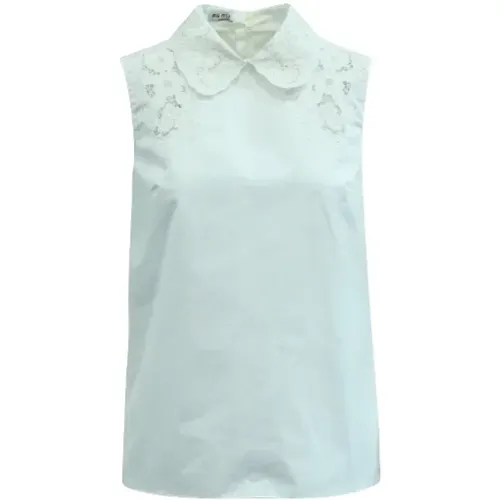 Pre-owned Cotton tops , female, Sizes: S - Miu Miu Pre-owned - Modalova