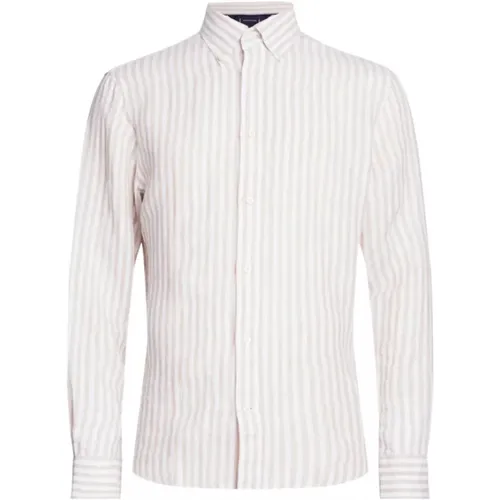 Beige Modern Shirt with Button Panel , male, Sizes: XL, L, 3XL, 2XL - Tommy Hilfiger - Modalova