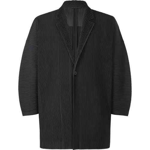 Pleated Lightweight Jacket with Lapels , male, Sizes: L - Issey Miyake - Modalova