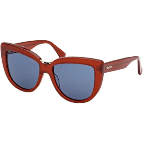 Rote Ovale Sonnenbrille Spark2 Mm0076 , Damen, Größe: 55 MM - Max Mara - Modalova