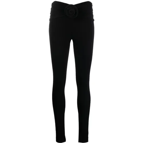 Leggings mit Blumenapplikation , Damen, Größe: 2XS - Magda Butrym - Modalova