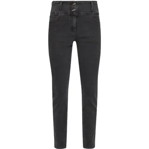 Cute Slim Schwarze Gewaschene Denim Jeans , Damen, Größe: W25 - Liu Jo - Modalova