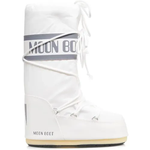 Weiße Damen Stiefeletten , Damen, Größe: 39 EU - moon boot - Modalova