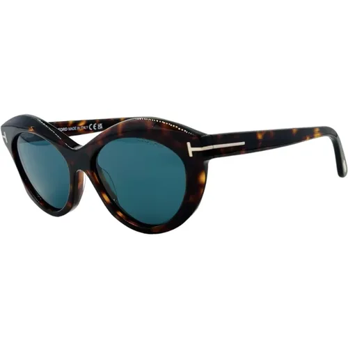 Ovale Trendige Sonnenbrille Tf1111 , Damen, Größe: ONE Size - Tom Ford - Modalova