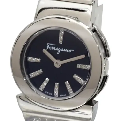 Pre-owned Stainless Steel watches , female, Sizes: ONE SIZE - Salvatore Ferragamo Pre-owned - Modalova