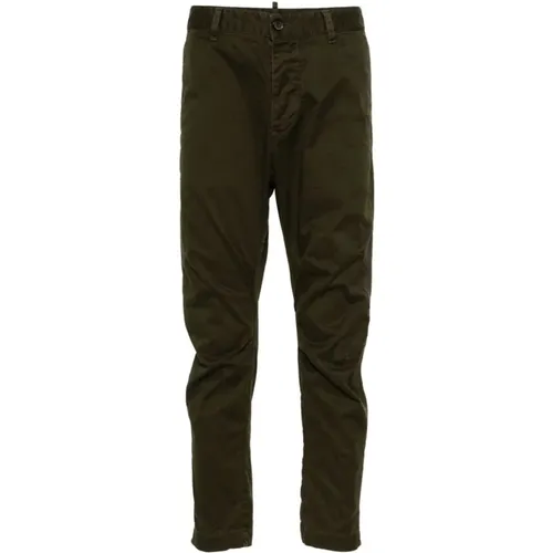 Grüne Twill-Webhose , Herren, Größe: 2XL - Dsquared2 - Modalova