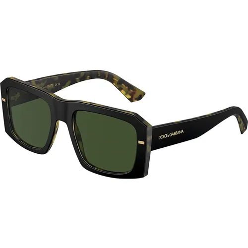 Mode Sonnenbrille Grün Dunkle Linse , Herren, Größe: 54 MM - Dolce & Gabbana - Modalova