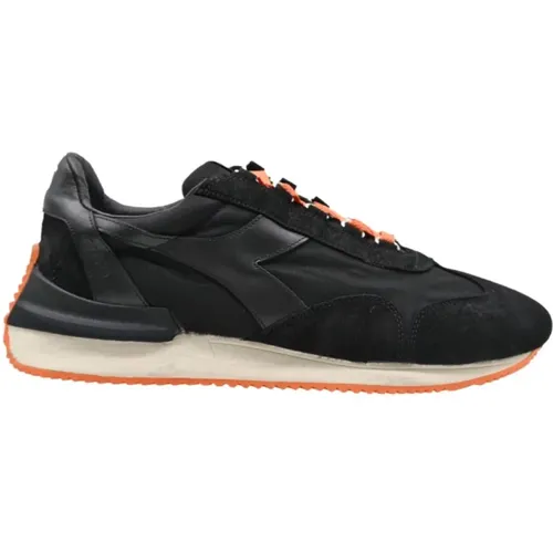 Black Nubuck Sneakers for Men , male, Sizes: 6 1/2 UK, 6 UK - Diadora - Modalova