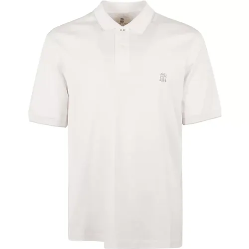 Polo Shirt mit gesticktem Logo , Herren, Größe: 2XL - BRUNELLO CUCINELLI - Modalova