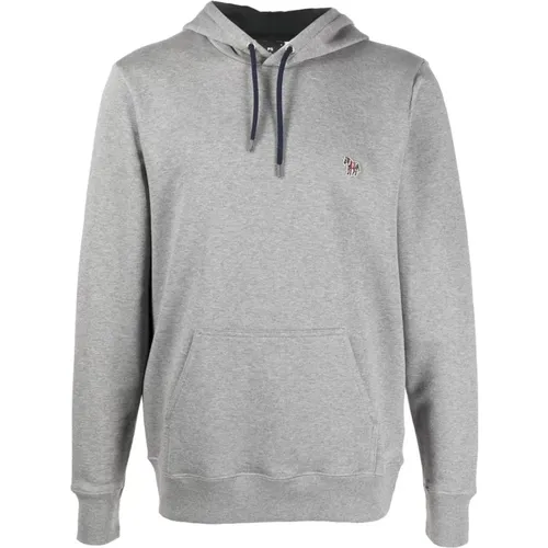 Grey Cotton Sweater with Hood , male, Sizes: M, L, S, XL - PS By Paul Smith - Modalova