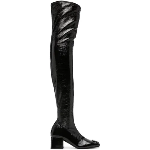 Leather Knee-High Boots , female, Sizes: 4 UK - Courrèges - Modalova