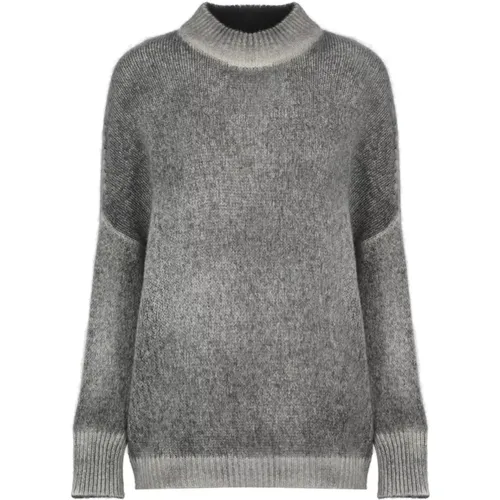 Grauer Cashmere Seiden Crewneck Pullover - Avant Toi - Modalova