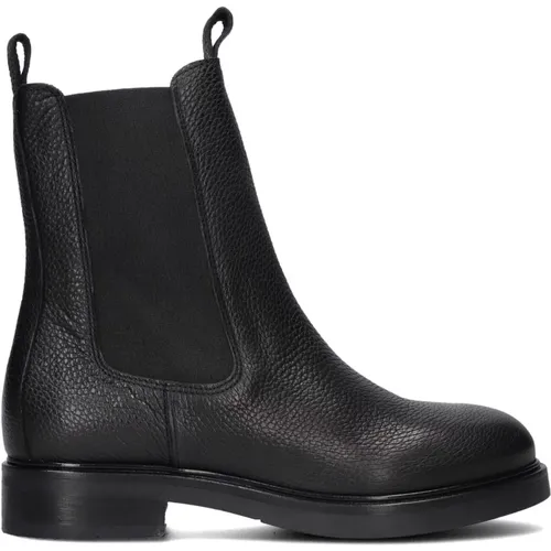 Schwarze Leder Stiefeletten Juliette Indy , Damen, Größe: 36 EU - Via Vai - Modalova