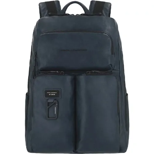 Customizable Computer Backpack with Anti-Theft Cable , male, Sizes: ONE SIZE - Piquadro - Modalova