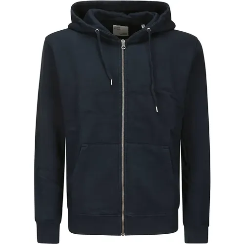Hooded Zip-Up Cotton Sweatshirt , male, Sizes: M, L - Colorful Standard - Modalova