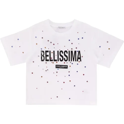 Kinder Weiß Regular Fit T-Shirt - Dolce & Gabbana - Modalova