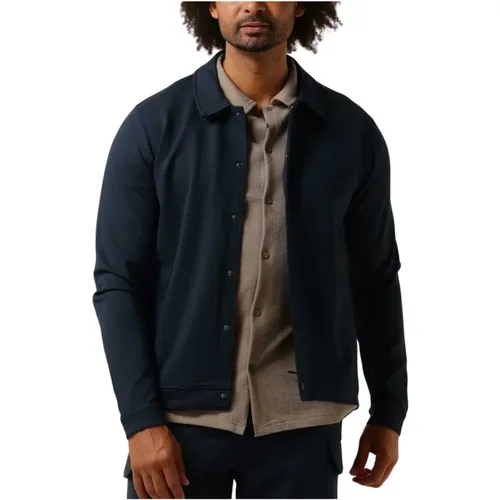 Herren-Overshirt mit Druckknöpfen und Frontdruck , Herren, Größe: L - Pure Path - Modalova