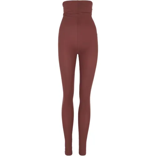 High Waist Cupro Stretch Leggings , Damen, Größe: M - Cortana - Modalova