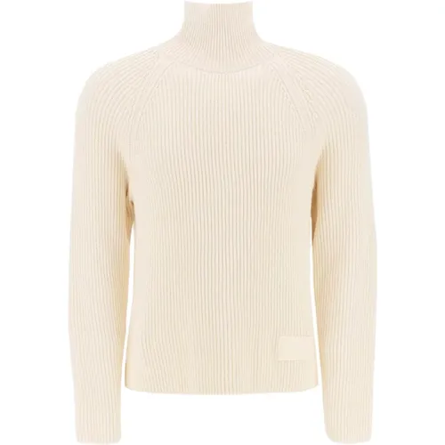 Baumwoll- und Woll-Funnel-Neck Sweater , Herren, Größe: XS - Ami Paris - Modalova