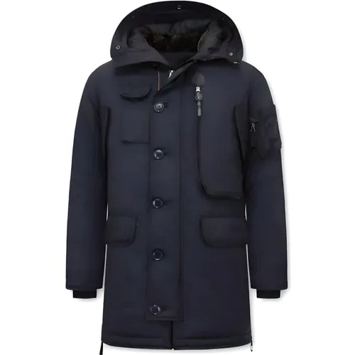 Waterproof Winter Jacket Men with Hood , male, Sizes: L, XL, S, M - Enos - Modalova
