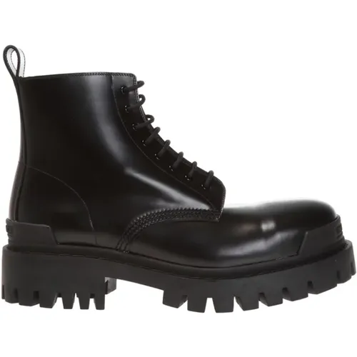 Strike 20mm Lace-up Boots , male, Sizes: 11 UK - Balenciaga - Modalova