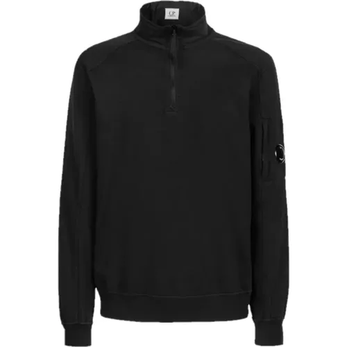 Leichter Fleece-Halb-Reißverschluss-Sweatshirt , Herren, Größe: 2XL - C.P. Company - Modalova