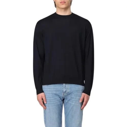 Blaue Pullover für Männer , Herren, Größe: M - Emporio Armani - Modalova