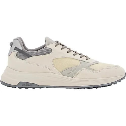 Hyperlight Leather Sneakers Ice , male, Sizes: 8 1/2 UK, 5 UK, 10 UK, 8 UK, 6 UK, 6 1/2 UK, 7 1/2 UK, 7 UK - Hogan - Modalova