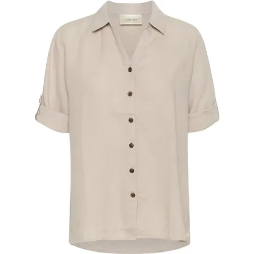 Stylish Crbellis Shirt Blouse in Crispy Sand , female, Sizes: S/M, XS, L/XL - Cream - Modalova
