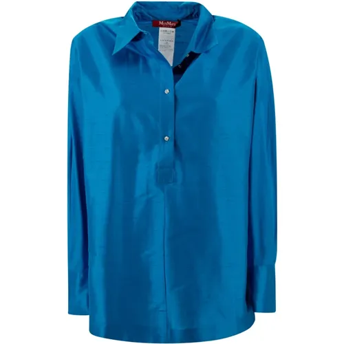 Klare Blaue Jacken für Frauen , Damen, Größe: L - Max Mara Studio - Modalova